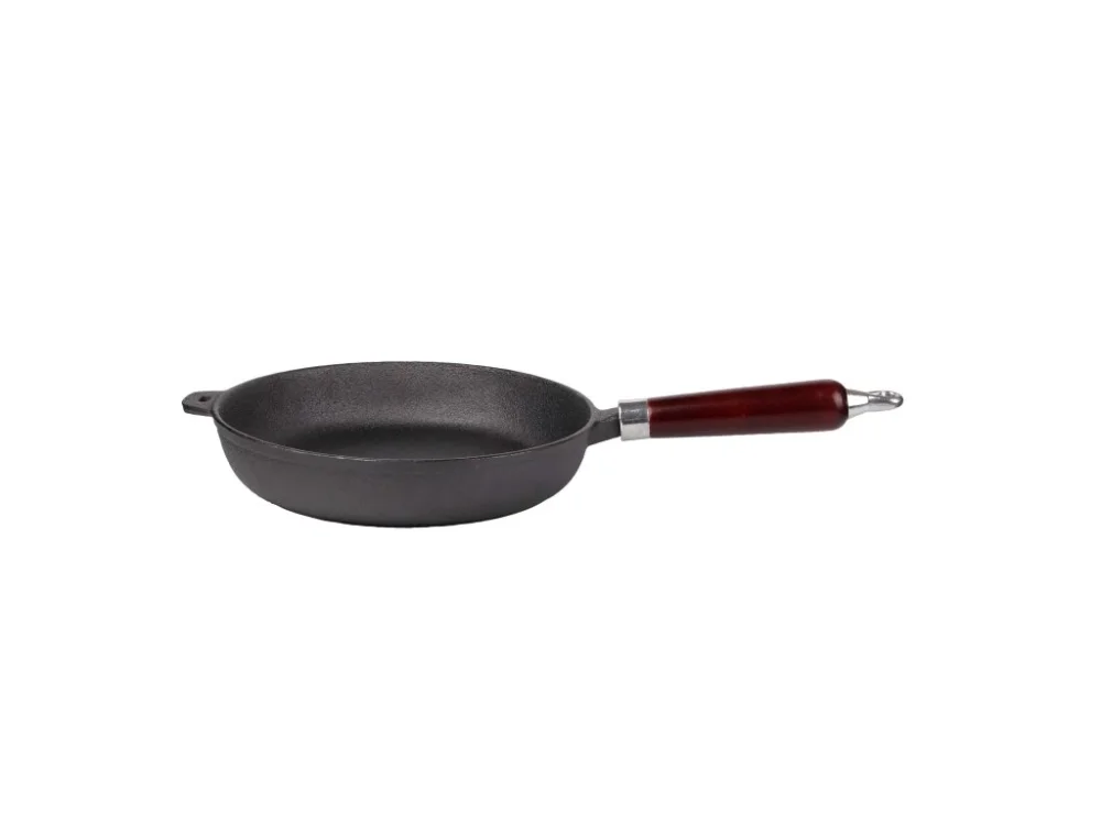 Top Prodej PÁNEV 24CM LITINA,RUKOJET BUKOV.DŘEVO,HÁK NA KONCI