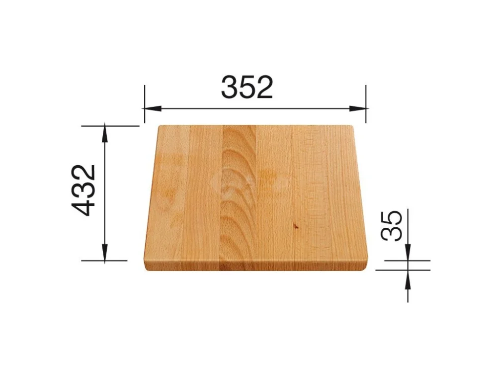 Tovární Cena Blanco Krájecí deska dřevo pro PLENTA 432x352