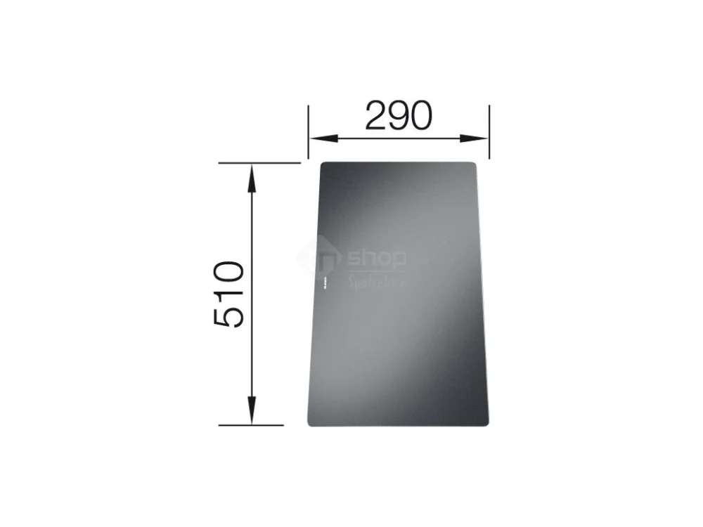 Sleva Blanco Krájecí deska sklo černá pro STATURA 510x290