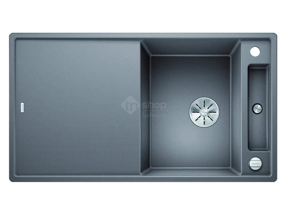 Blanco AXIA III 5 S-F InFino silgranit aluminium dřez vpravo s excentrem přísluš. sklo Nejprodávanější