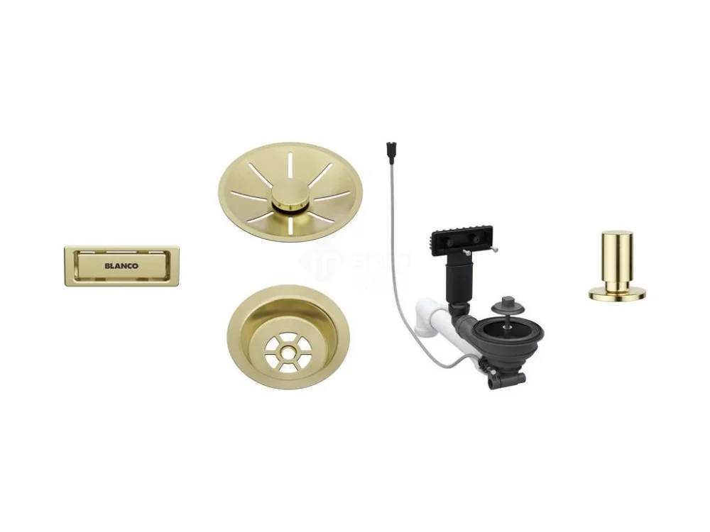 Blanco Odtoková sada 3 1" InFino pro jednu vaničku, přepad C-overflow, + táhlo, satin gold Nejprodávanější