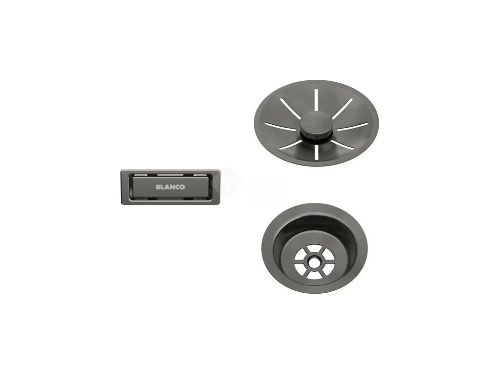Časově Omezené Blanco Odtoková sada InFino s přepadem C-overflow, satin dark steel