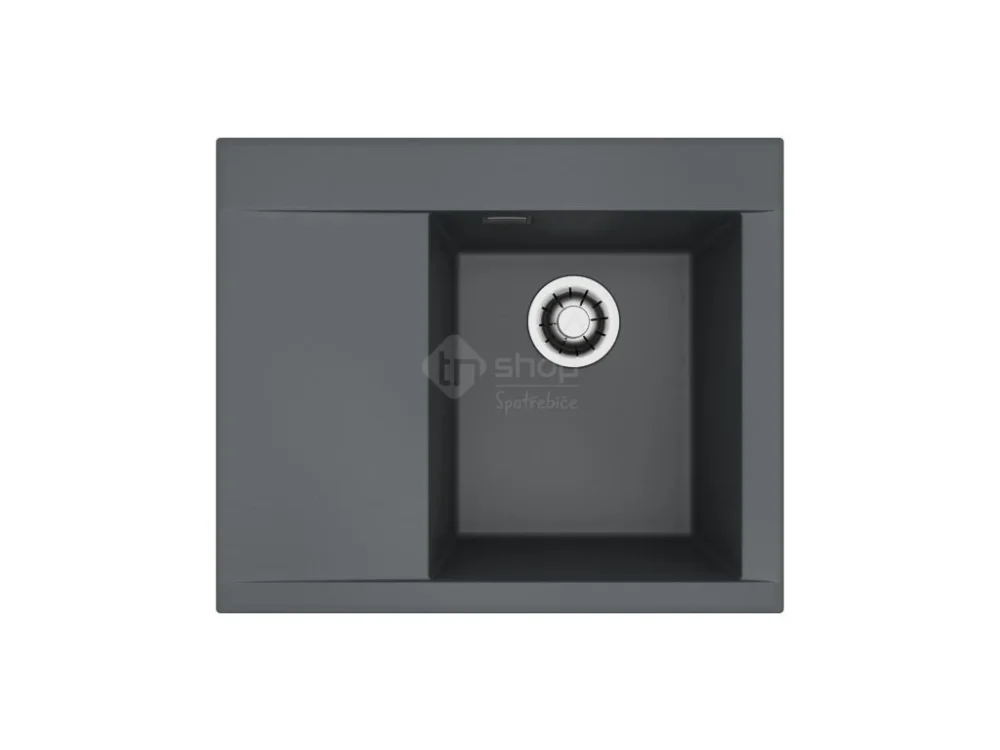 Značkový Alveus PURE-G 50 P černý A91 + QC sifon_algranit