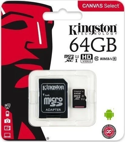 Kingston microSDXC 64GB CL10 UHS-I 80R Novinka
