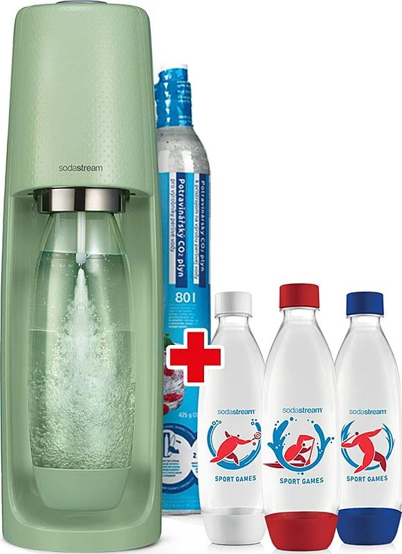 SodaStream Spirit Mint + Lahve 3x1 l Novinka