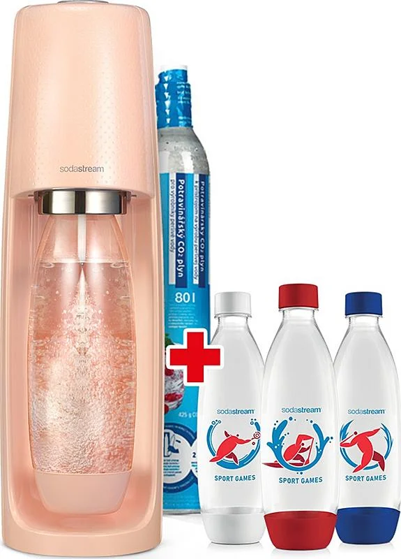 SodaStream Spirit Peach + Lahve 3x1 l Časově Omezené