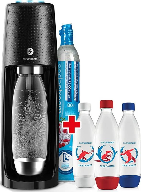 Aktuální SodaStream Spirit OT Black + Lahve 3x1 l