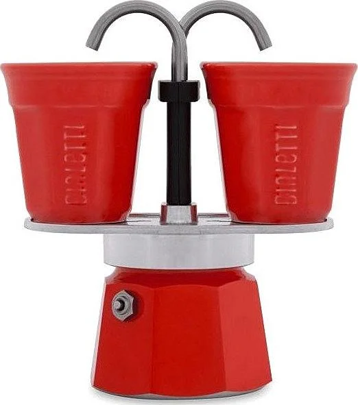 Bialetti Set Mini Express červená + 2 šálky Doprava Zdarma