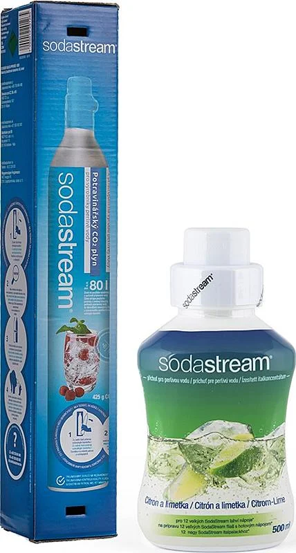 Nakupujte Hned SodaStream sada Bombička CO2 + příchuť limetka