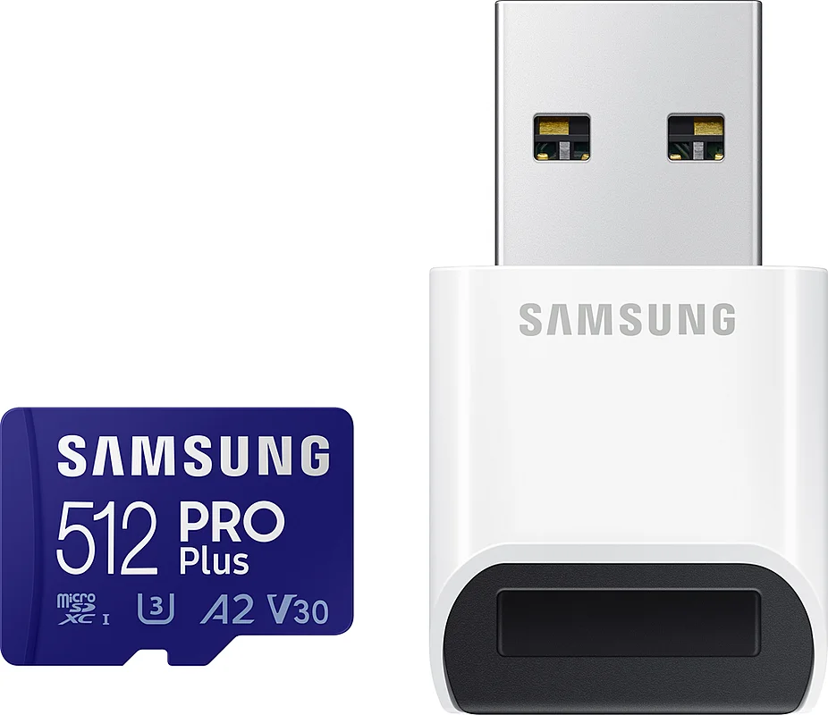 Originální Samsung MicroSDHC 512GB PRO Plus+USB adp