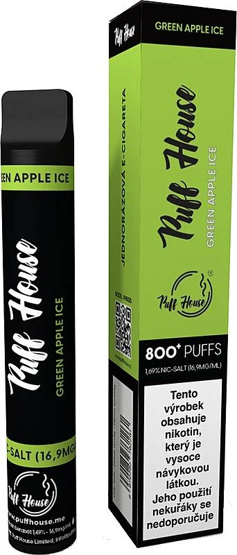 Puff House E-CIGARETA 800 GREEN ICE Originální