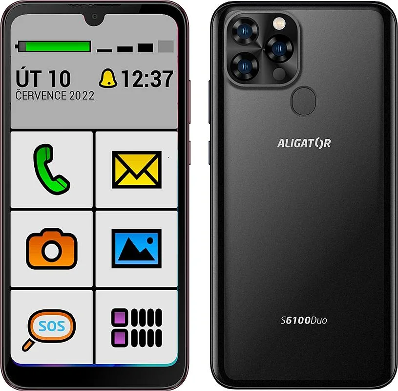 Autentický Aligator S6100 SENIOR 2/32 GB černý