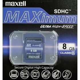 Maxell SDHC MAXIMUM 8GB CL6 Značkový