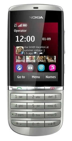 Nokia Asha 300 White Silver Vysoce Kvalitní