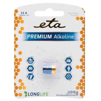 Odeslání Ihned Baterie alkalická ETA PREMIUM 11A, blistr 1ks