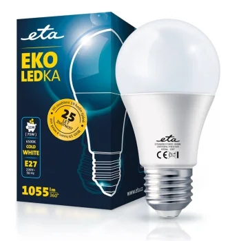 Žárovka LED ETA EKO LEDka klasik 11W, E27, studená bílá Super Cena