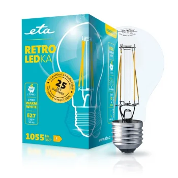 Žárovka LED ETA RETRO LEDka klasik filament 8W, E27, teplá bílá Omezená Nabídka