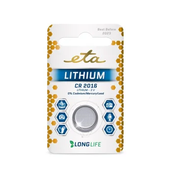 Baterie lithiová ETA PREMIUM CR2016, blistr 1ks Dokud Zásoby Vydrží