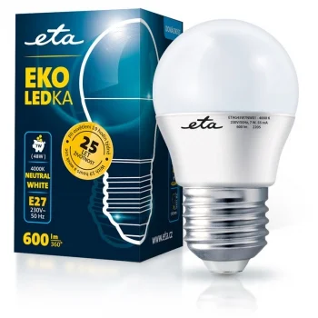 Hit Sezóny Žárovka LED ETA EKO LEDka mini globe 7W, E27, neutrální bílá