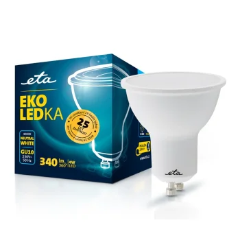 Žárovka LED ETA EKO LEDka bodová 4W, GU10, neutrální bílá Koupit Online