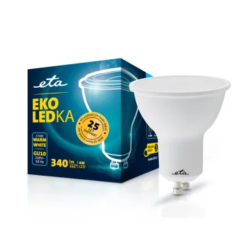 Žárovka LED ETA EKO LEDka bodová 4W, GU10, teplá bílá Pouze Dnes