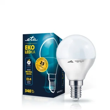 Žárovka LED ETA EKO LEDka mini globe 4W, E14, neutrální bílá Nejlepší Volba