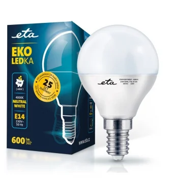 Žárovka LED ETA EKO LEDka mini globe 7W, E14, neutrální bílá Finální Výprodej