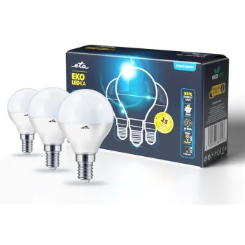 Nejlepší Volba Žárovka LED ETA EKO LEDka mini globe 7W, E14, teplá bílá, 3ks
