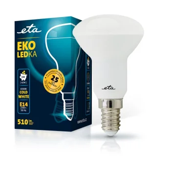 Finální Výprodej Žárovka LED ETA EKO LEDka reflektor 6W, E14, studená bílá