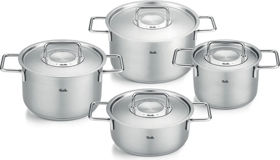 Sada nádobí na vaření Pure Collection s kovovými poklicemi 4 ks Nízká Cena