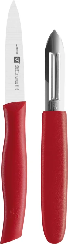 Loupací nůž a škrabka Twin Grip červený Horká Nabídka