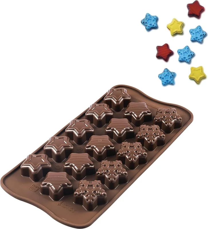Forma na pralinky Scg45 Winter Stars silikonová Jen Po Omezenou Doba