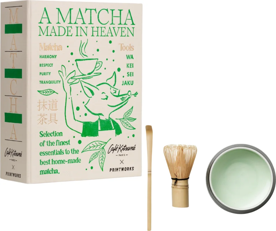 Hit Sezóny Doplňky na výrobu matcha The Essentials Cafe Kitsuné v dárkové krabičce 3 díly