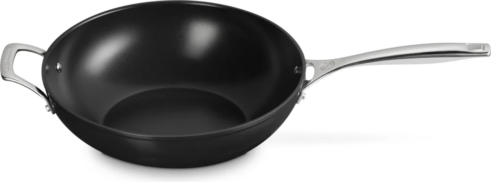 Značkový Wok Le Creuset s keramickým povrchem s úchyty 30 cm